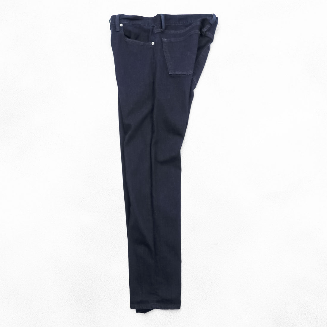 Polo Ralph Lauren Dark Indigo Denim Jeans 32x30 Straight Slim Black Leather Patch