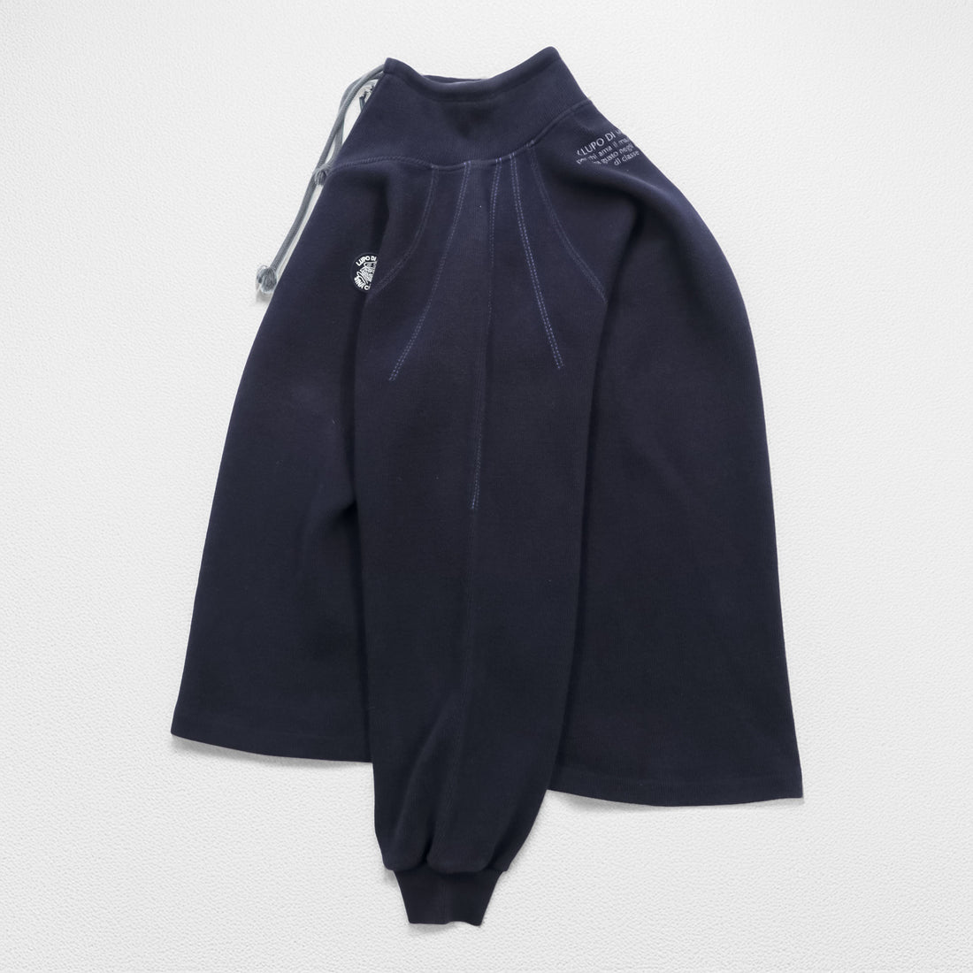 SINA COVA ハーフジップ スウェット トレーナー L ネイビー コットン ハイネック