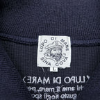 SINA COVA ハーフジップ スウェット トレーナー L ネイビー コットン ハイネック