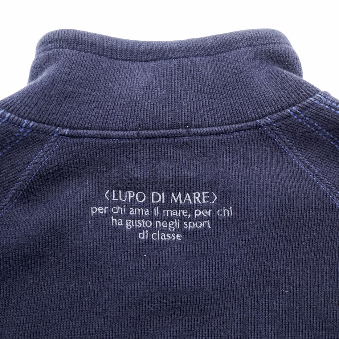 SINA COVA ハーフジップ スウェット トレーナー L ネイビー コットン ハイネック