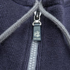 SINA COVA ハーフジップ スウェット トレーナー L ネイビー コットン ハイネック