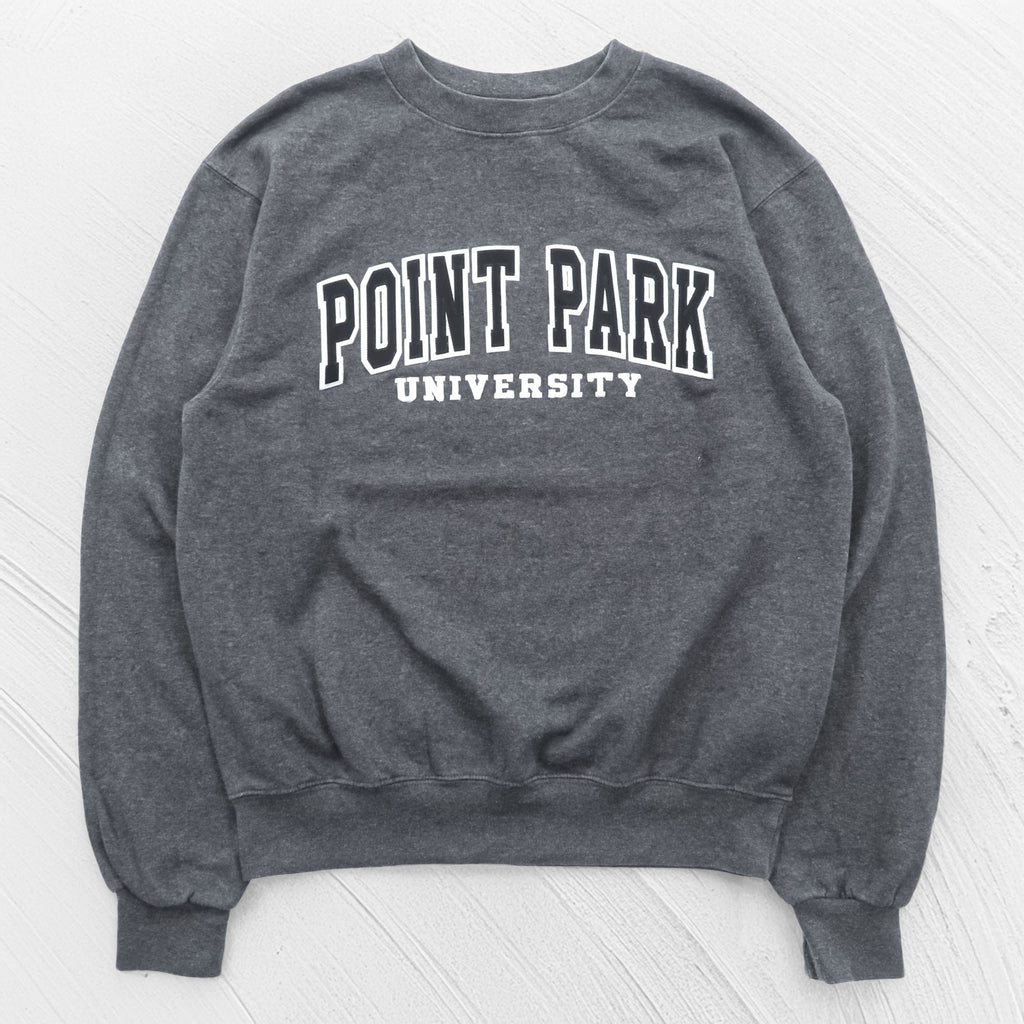 Champion カレッジ スウェット トレーナー S グレー 裏起毛 コットン ECO FLEECE POINT PARK