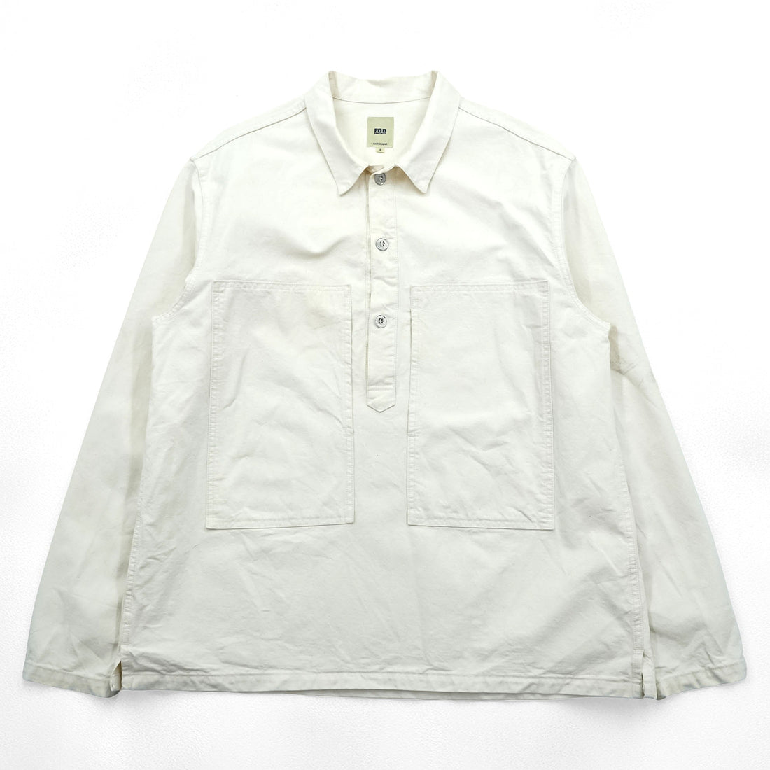 FOB FACTORY 日本製 US ARMY ミリタリー プルオーバーシャツ ジャケット XL ナチュラル ホワイト F2443
