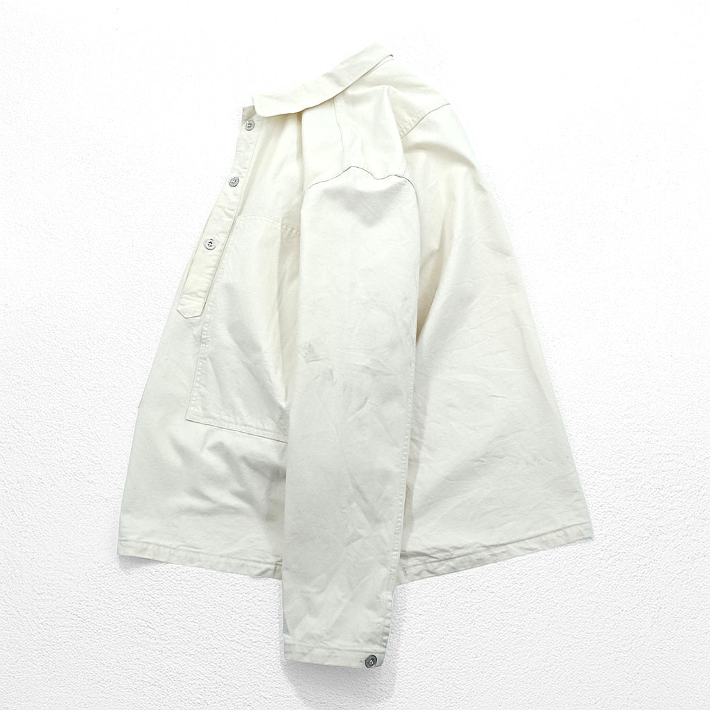 FOB FACTORY 日本製 US ARMY ミリタリー プルオーバーシャツ ジャケット XL ナチュラル ホワイト F2443