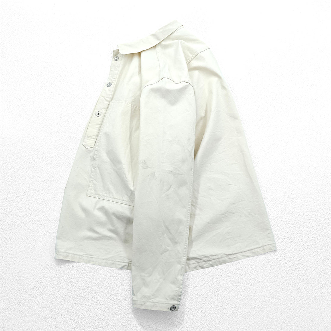 FOB FACTORY 日本製 US ARMY ミリタリー プルオーバーシャツ ジャケット XL ナチュラル ホワイト F2443