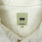 FOB FACTORY 日本製 US ARMY ミリタリー プルオーバーシャツ ジャケット XL ナチュラル ホワイト F2443