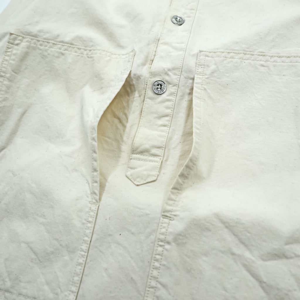 FOB FACTORY 日本製 US ARMY ミリタリー プルオーバーシャツ ジャケット XL ナチュラル ホワイト F2443