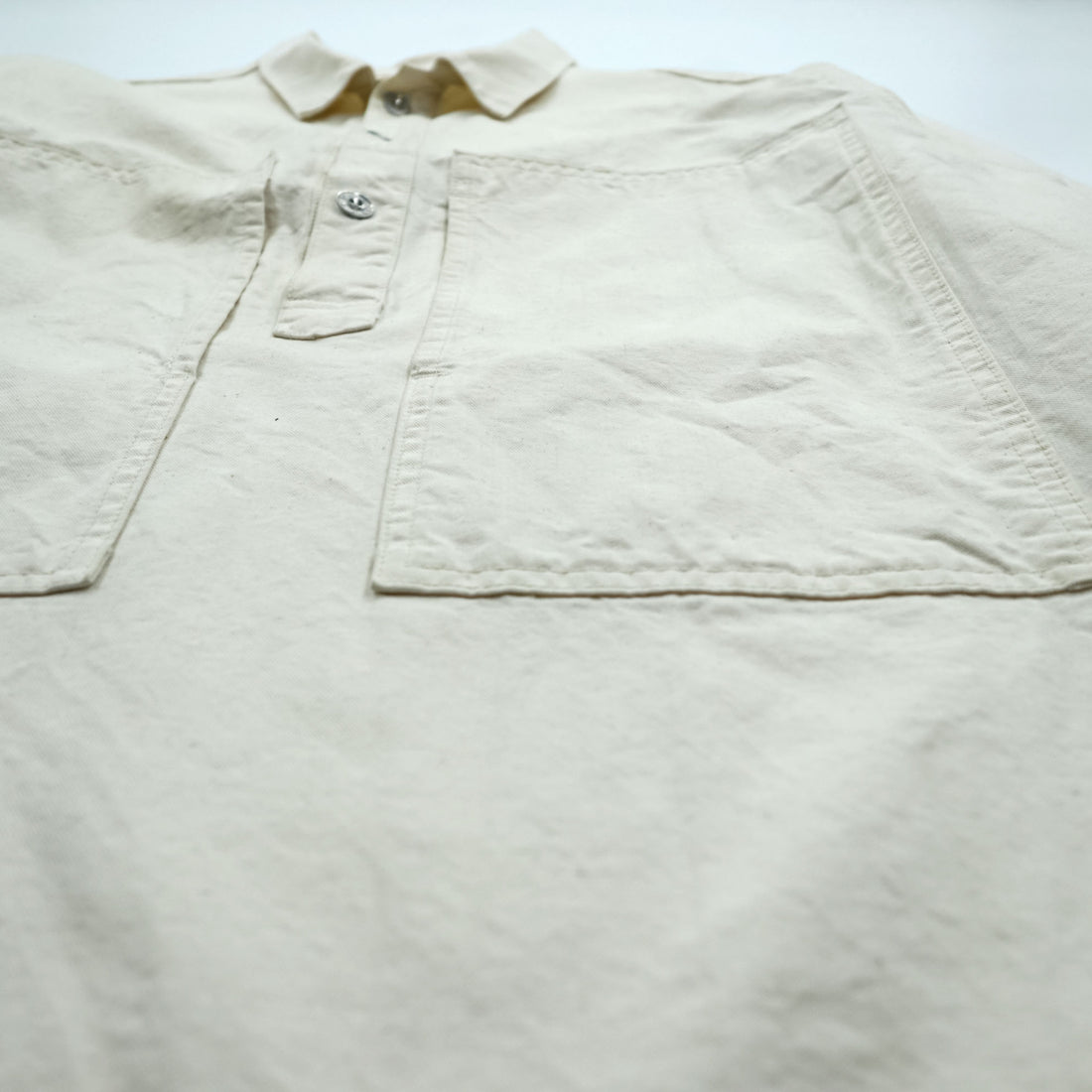 FOB FACTORY 日本製 US ARMY ミリタリー プルオーバーシャツ ジャケット XL ナチュラル ホワイト F2443