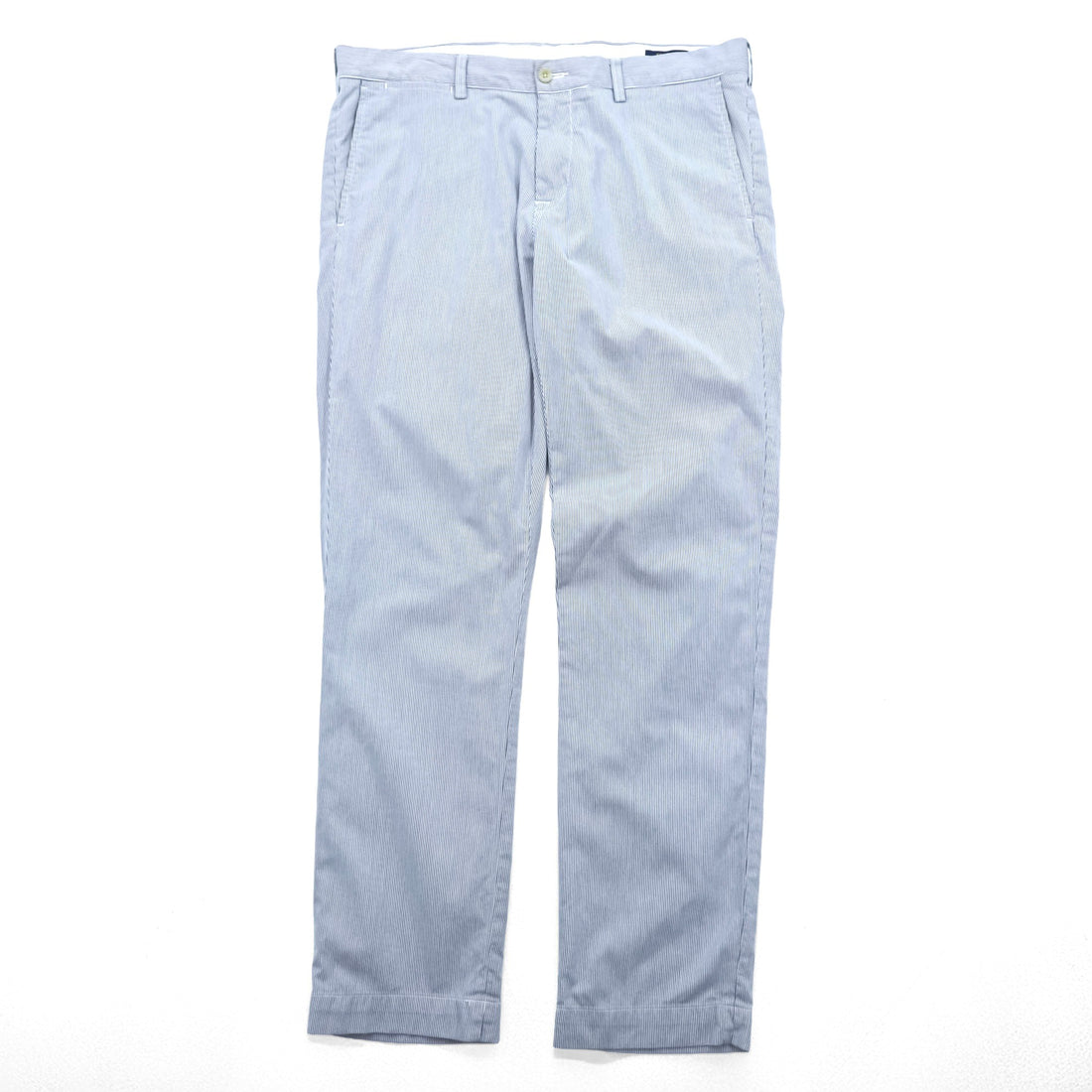 Polo Ralph Lauren シアサッカー ストライプ スラックス パンツ L ブルー ホワイト