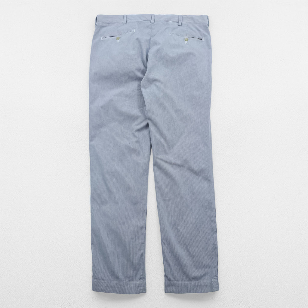 Polo Ralph Lauren シアサッカー ストライプ スラックス パンツ L ブルー ホワイト