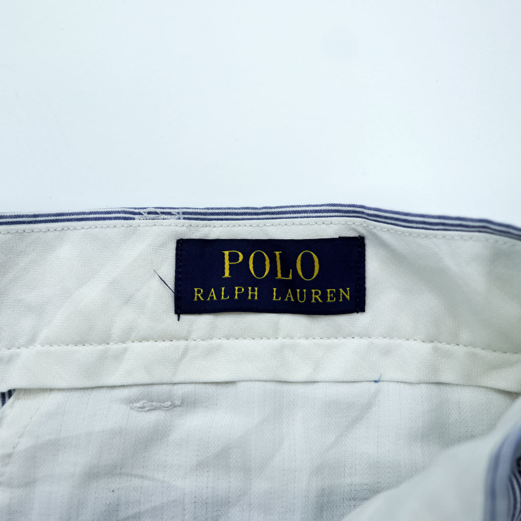 Polo Ralph Lauren シアサッカー ストライプ スラックス パンツ L ブルー ホワイト