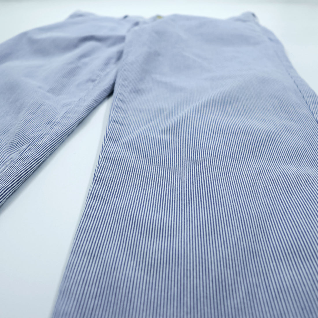 Polo Ralph Lauren シアサッカー ストライプ スラックス パンツ L ブルー ホワイト