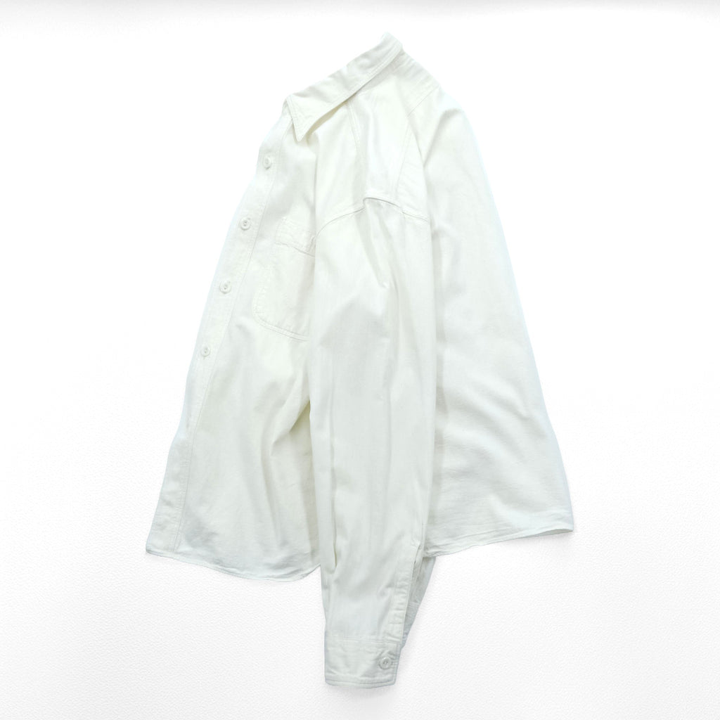 BUZZ RICKSON'S 日本製 シャンブレー ワークシャツ S ホワイト 生成り 胸ポケット コットン