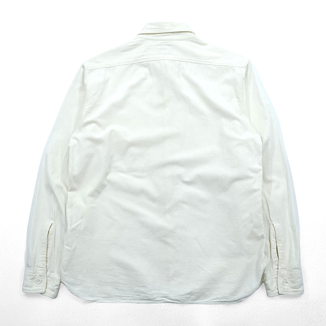 BUZZ RICKSON'S 日本製 シャンブレー ワークシャツ S ホワイト 生成り 胸ポケット コットン