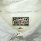 BUZZ RICKSON'S 日本製 シャンブレー ワークシャツ S ホワイト 生成り 胸ポケット コットン