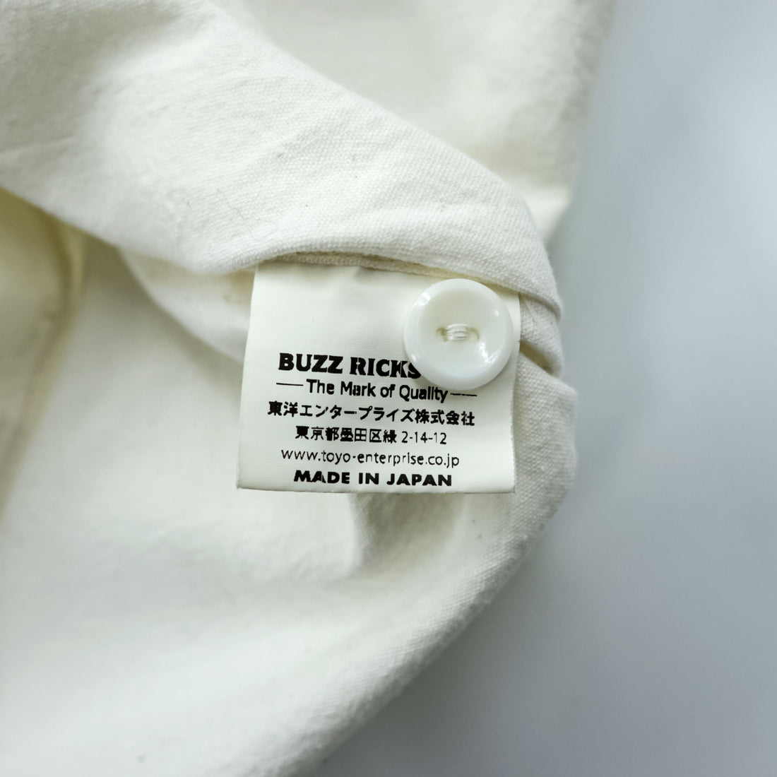 BUZZ RICKSON'S 日本製 シャンブレー ワークシャツ S ホワイト 生成り 胸ポケット コットン