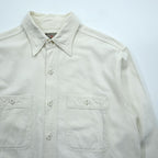 BUZZ RICKSON'S 日本製 シャンブレー ワークシャツ S ホワイト 生成り 胸ポケット コットン