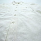 BUZZ RICKSON'S 日本製 シャンブレー ワークシャツ S ホワイト 生成り 胸ポケット コットン