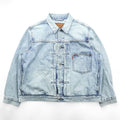 Levi's PREMIUM 大戦モデル 1st ビッグE ダメージ加工 デニム トラッカージャケット Gジャン XL シンチバック TYPE 1 短丈 ダブルプリーツ A3174-0006