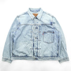 Levi's PREMIUM 大戦モデル 1st ビッグE ダメージ加工 デニム トラッカージャケット Gジャン XL シンチバック TYPE 1 短丈 ダブルプリーツ A3174-0006