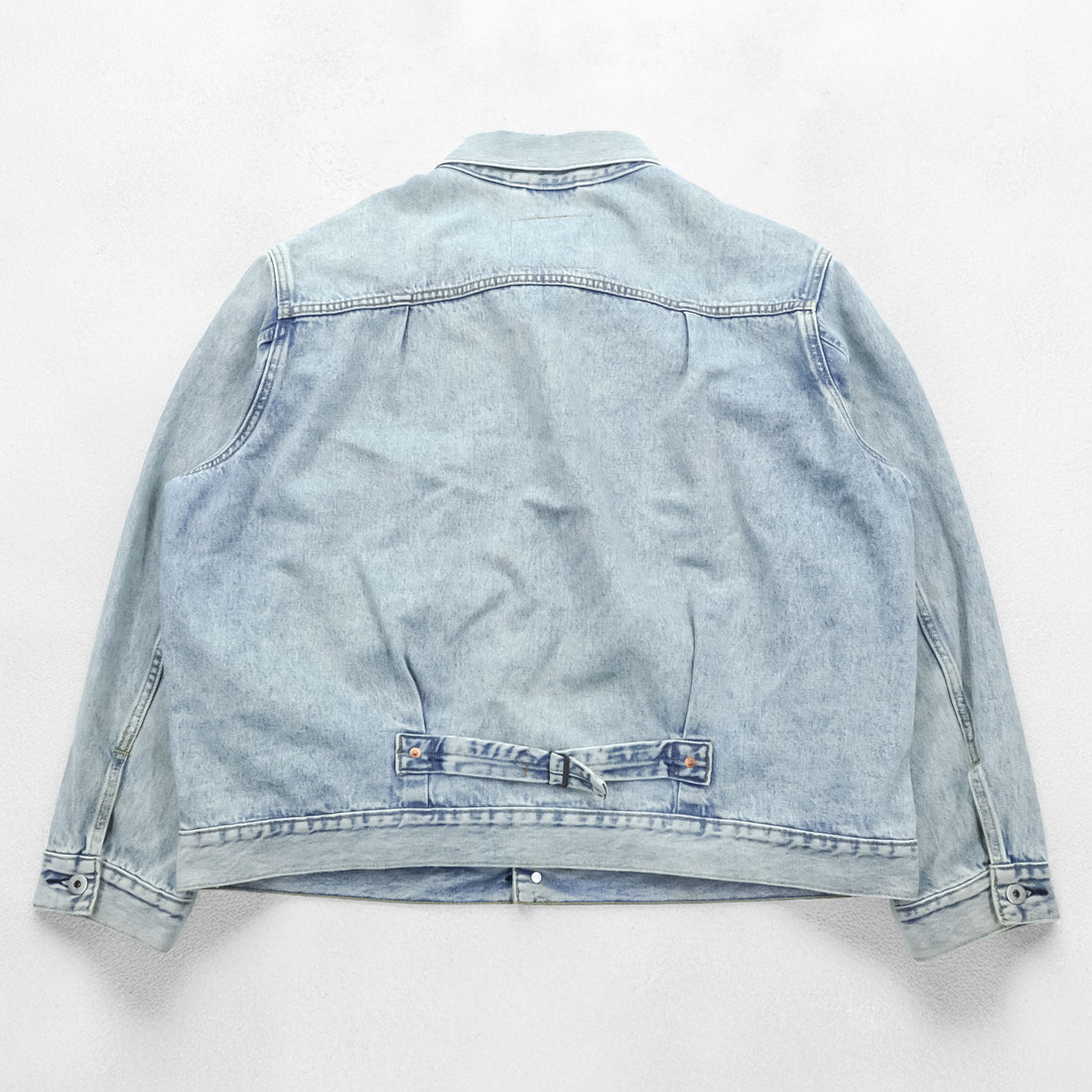 Levi's PREMIUM 大戦モデル 1st ビッグE ダメージ加工 デニム トラッカージャケット Gジャン XL シンチバック TYPE 1 短丈 ダブルプリーツ A3174-0006