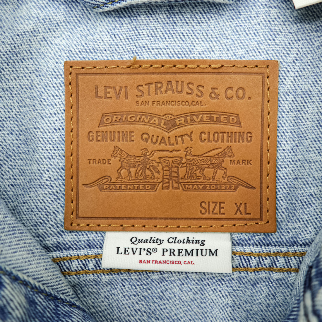 Levi's PREMIUM 大戦モデル 1st ビッグE ダメージ加工 デニム トラッカージャケット Gジャン XL シンチバック TYPE 1 短丈 ダブルプリーツ A3174-0006