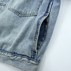 Levi's PREMIUM 大戦モデル 1st ビッグE ダメージ加工 デニム トラッカージャケット Gジャン XL シンチバック TYPE 1 短丈 ダブルプリーツ A3174-0006