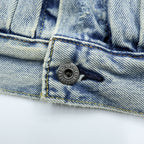 Levi's PREMIUM 大戦モデル 1st ビッグE ダメージ加工 デニム トラッカージャケット Gジャン XL シンチバック TYPE 1 短丈 ダブルプリーツ A3174-0006