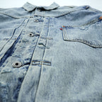 Levi's PREMIUM 大戦モデル 1st ビッグE ダメージ加工 デニム トラッカージャケット Gジャン XL シンチバック TYPE 1 短丈 ダブルプリーツ A3174-0006