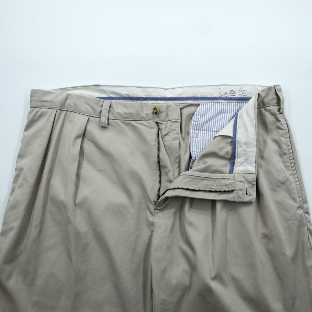 Polo Ralph Lauren ポロチノ CLASSIC FIT 2タック チノパンツ ワークパンツ L ベージュ