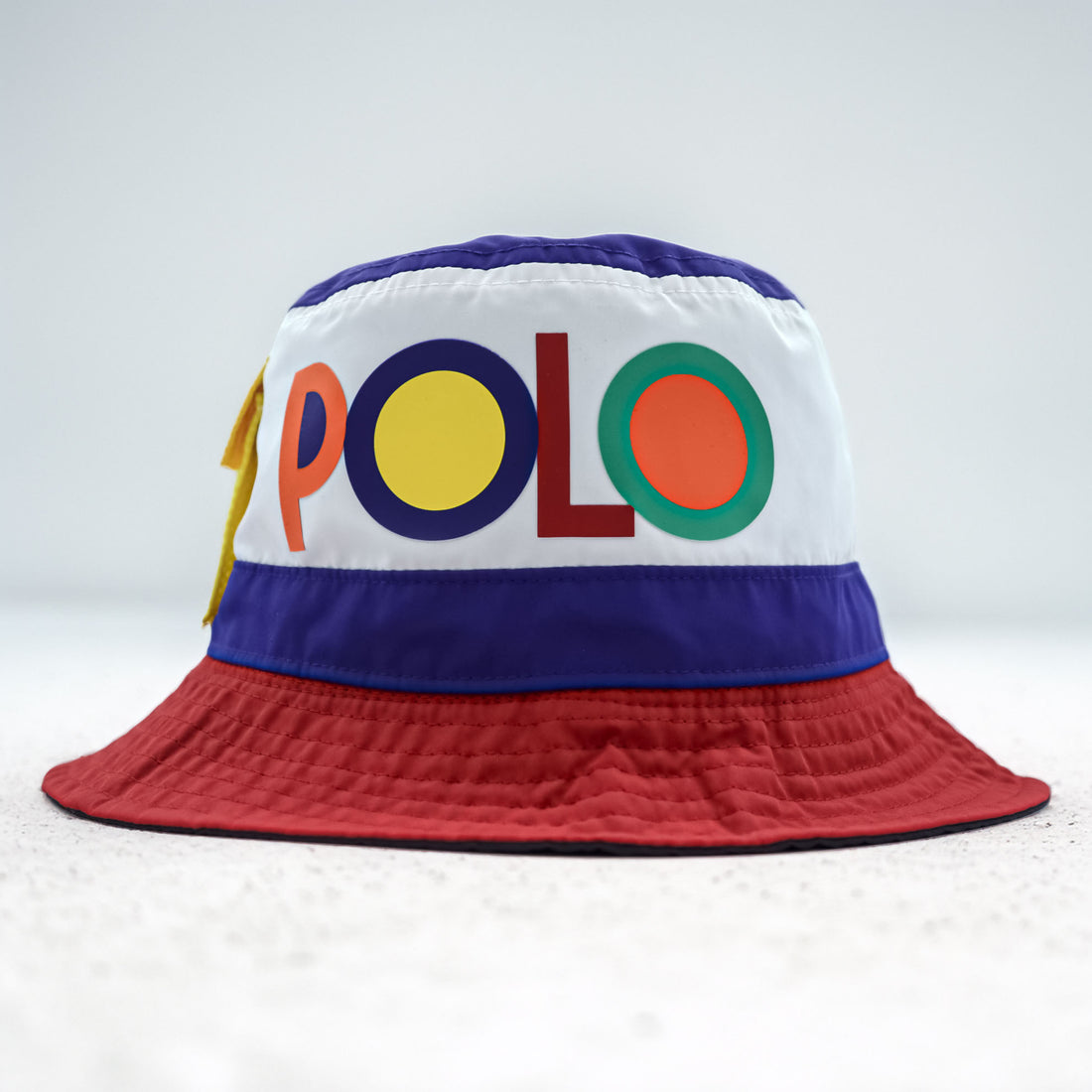 Polo Ralph Lauren リバーシブル カラーブロックド バケットハット メッシュポケット バンジーコード