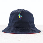 Polo Ralph Lauren リバーシブル カラーブロックド バケットハット メッシュポケット バンジーコード