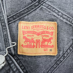 Levi's ユーズド加工 ブラックデニム オーバーオール サロペット M グレー 79107-0006