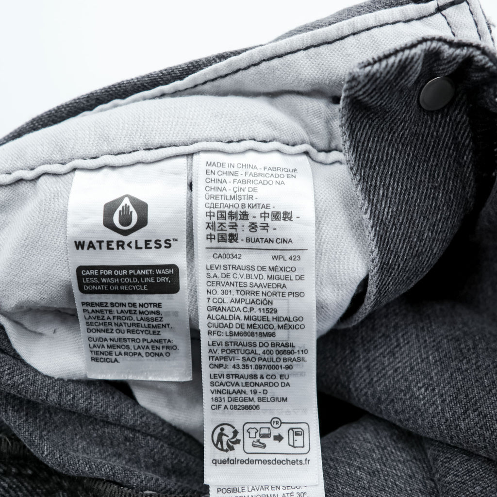 Levi's ユーズド加工 ブラックデニム オーバーオール サロペット M グレー 79107-0006