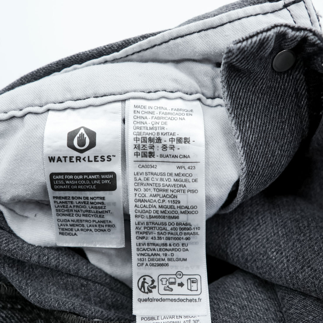 Levi's ユーズド加工 ブラックデニム オーバーオール サロペット M グレー 79107-0006