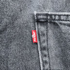 Levi's ユーズド加工 ブラックデニム オーバーオール サロペット M グレー 79107-0006