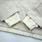 URU TOKYO プルオーバーブルゾン レイヤードジャケット S ベージュ リネン 短丈 PULLOVER LAYERED BLOUSON 22SCL01 日本製