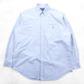 Ralph Lauren 90s Classic Fit Oxford Button-Down Shirt Small Pony Embroidered Blue L