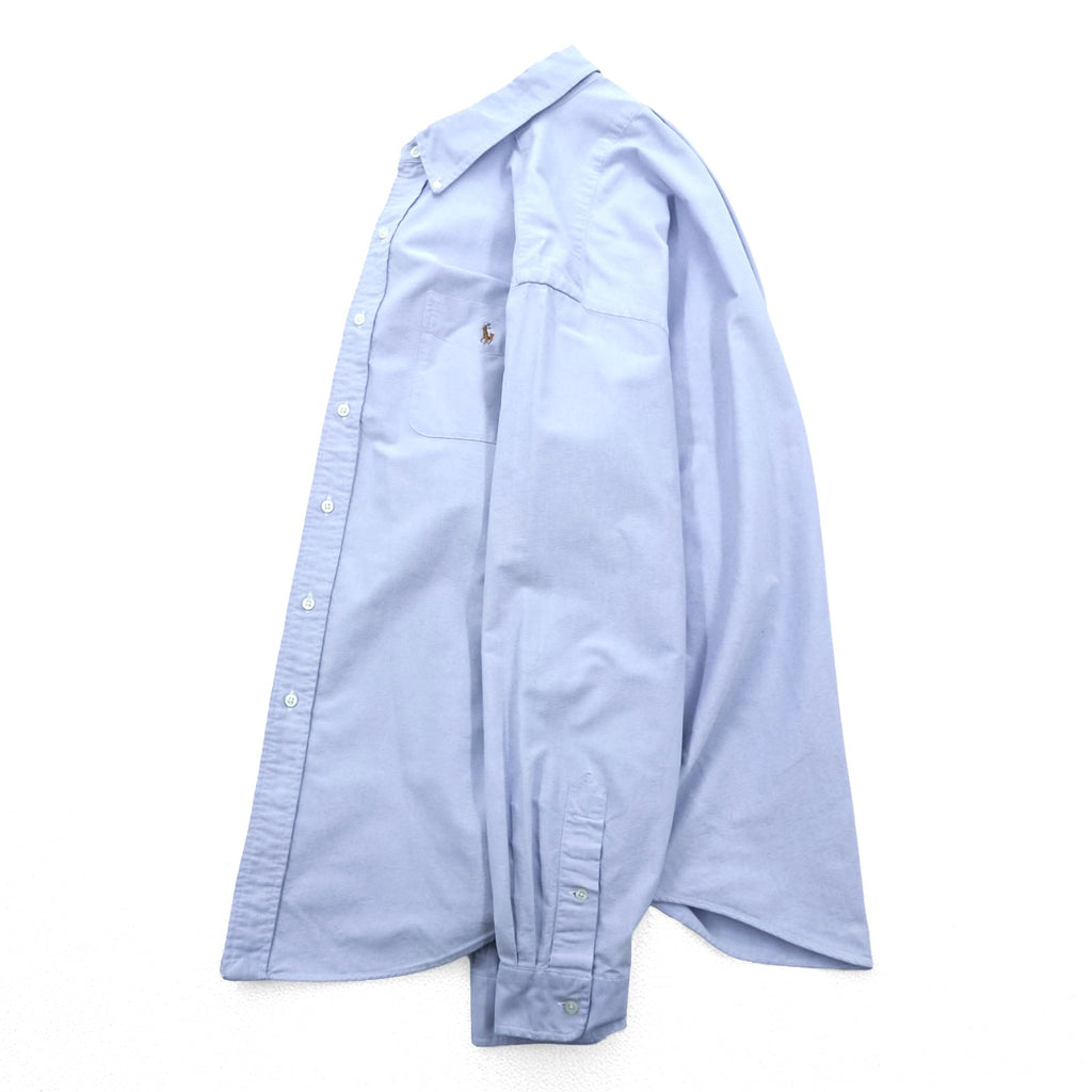 Ralph Lauren 90s Classic Fit Oxford Button-Down Shirt Small Pony Embroidered Blue L
