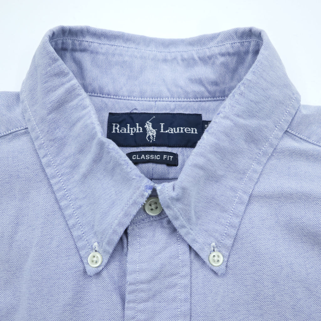 Ralph Lauren 90s Classic Fit Oxford Button-Down Shirt Small Pony Embroidered Blue L