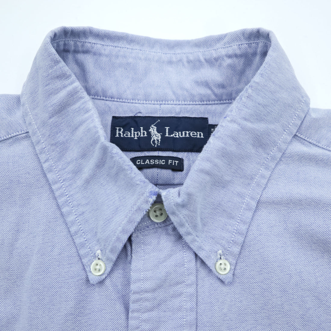 Ralph Lauren 90s Classic Fit Oxford Button-Down Shirt Small Pony Embroidered Blue L