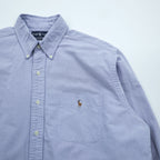 Ralph Lauren 90s Classic Fit Oxford Button-Down Shirt Small Pony Embroidered Blue L