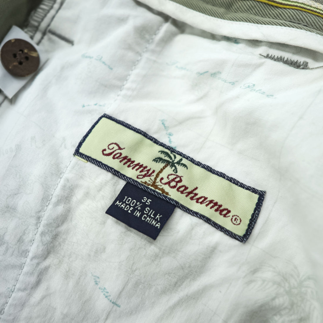 TOMMY BAHAMA 90年代 ヴィンテージ 2タック ワイド スラックス パンツ L ベージュ シルク RELAX FIT