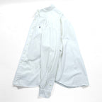 Ralph Lauren 90s Oxford button-down shirt, size L, white, black, with small pony embroidery.