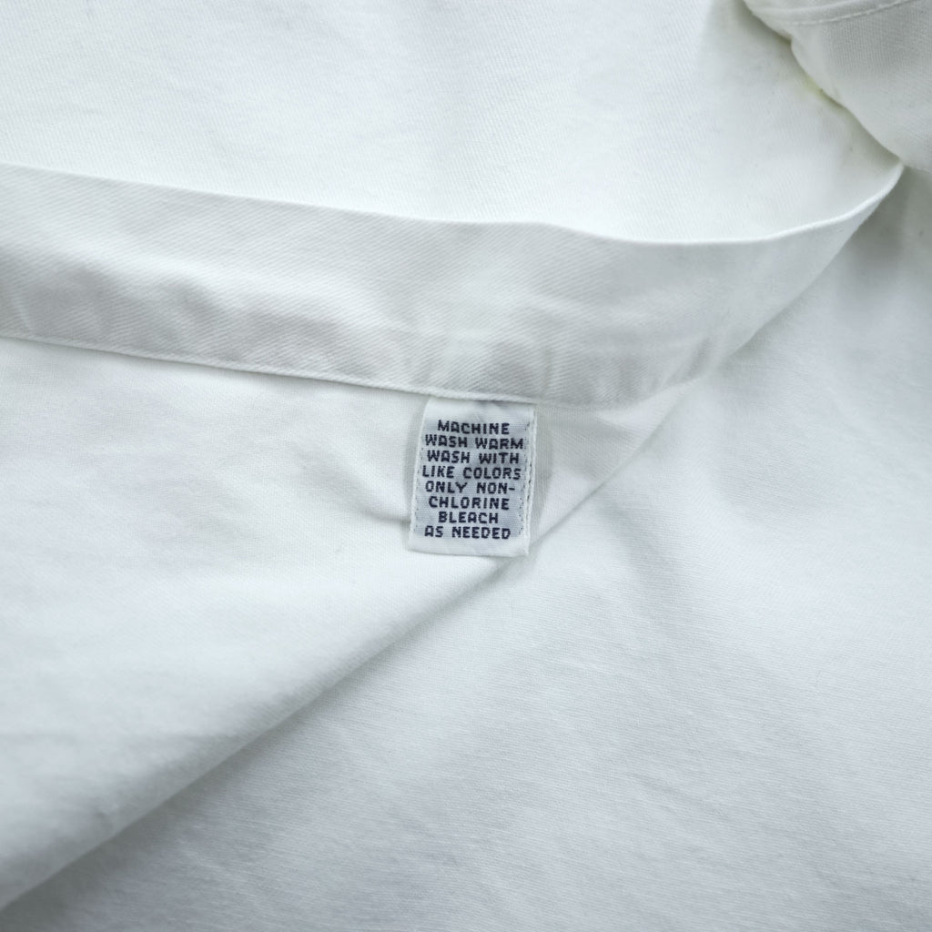 Ralph Lauren 90s Oxford button-down shirt, size L, white, black, with small pony embroidery.