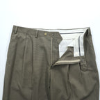 Ralph Lauren 90年代 2タック ワイド スラックス パンツ L ブラウン レーヨン WASHABLE