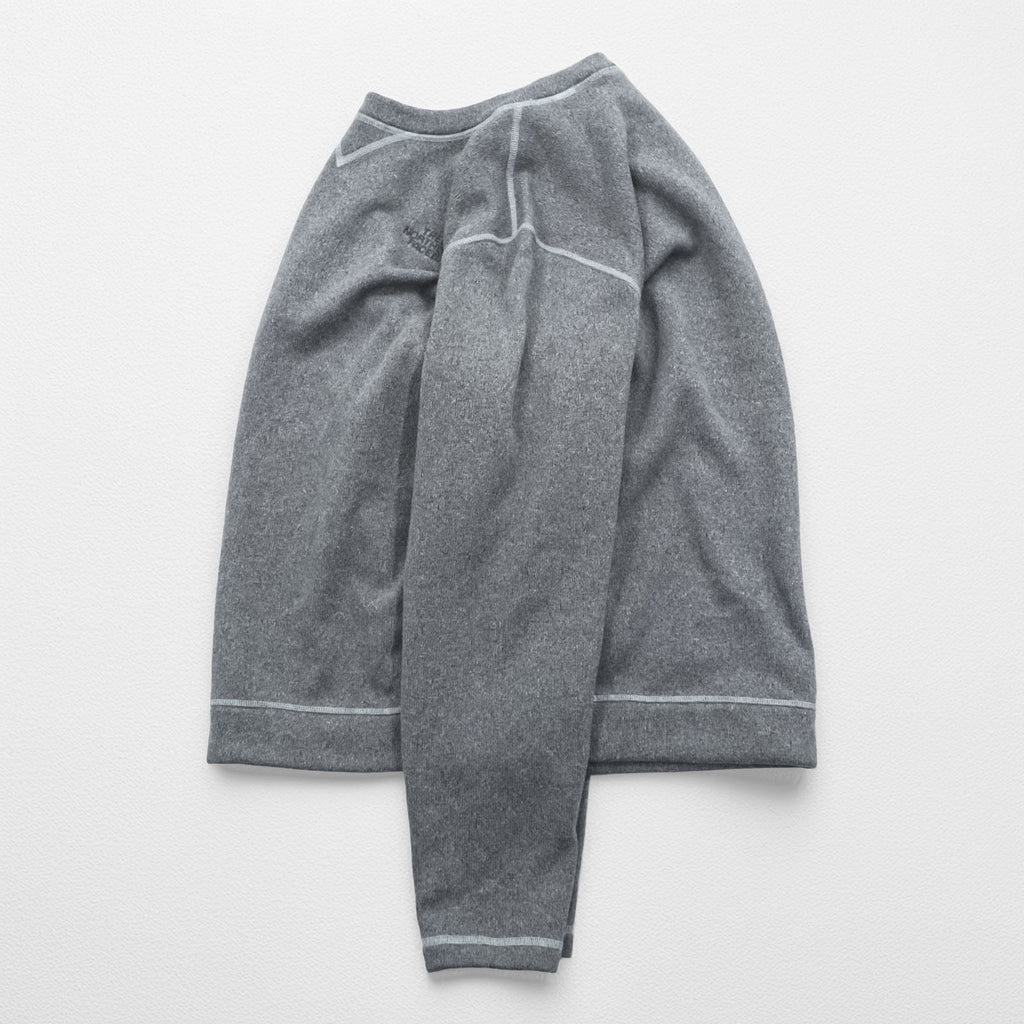 The North Face Crewneck Sweatshirt Grey L Embroidered Logo V-Stitch Pullover