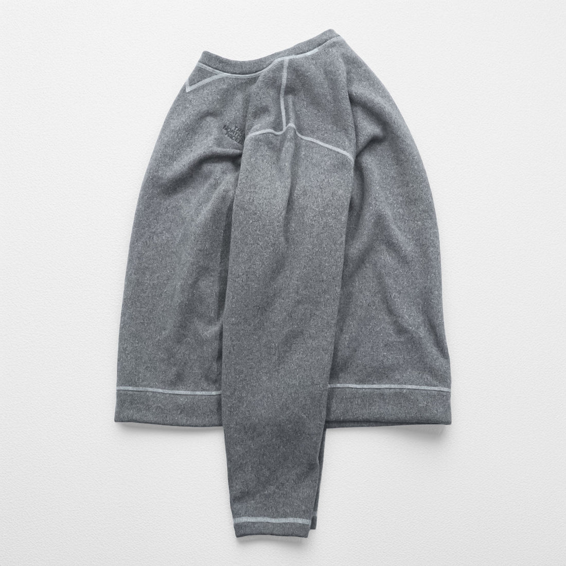 The North Face Crewneck Sweatshirt Grey L Embroidered Logo V-Stitch Pullover
