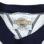 Vintage 90s Medallion Sweatshirt M Made in USA Double V Gusset Sparkies Breakfast Ad