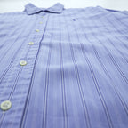 Polo Ralph Lauren 90s Classic Fit Horizontal Striped Shirt XL Blue STANTON Small Pony Embroidery
